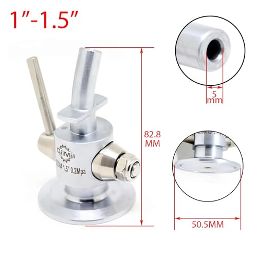 Home Brewing Tri Clamp 1.5" Sampling Valve with Coil Defoamer SS304 Brewing Sampling Valve Coil for Conical Fermenter Accessories Brewing Accessories(Single Valve 320g) - color: Single Valve 320g