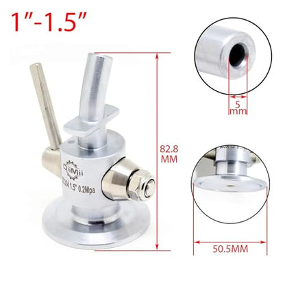 Home Brewing Tri Clamp 1.5" Sampling Valve with Coil Defoamer SS304 Brewing Sampling Valve Coil for Conical Fermenter Accessories Brewing Accessories(Single Valve 320g) - color: Single Valve 320g