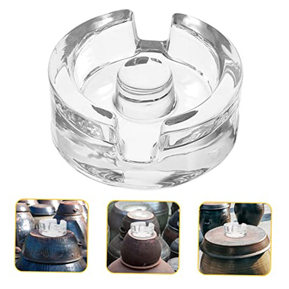 DECHOUS Fermented Glass Weight Jar Wide Mouth Lid for Sauerkraut Pickle Mason Jar Fermentation Weight