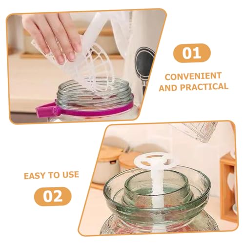 2pcs Pickle Press Tool Set Glass Fermentation Weights for Pickling Vegetables Practical Pickle Jar Pressing Helper for Sauerkraut and Kimchi