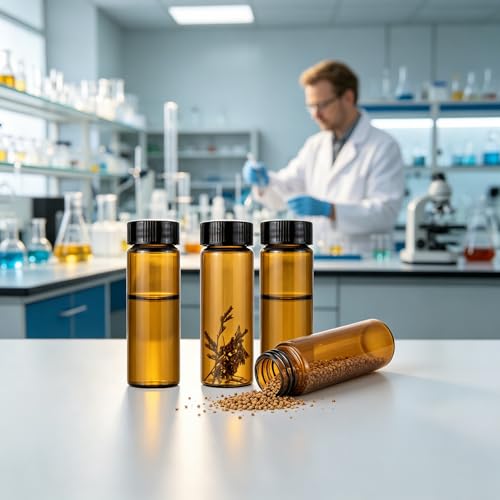 30 ml (1 Oz) Brown Glass Vials Liquid Bottles Lab Screwcap Capacity Sample Travel Container Pack of 24 - style: 30ML 24- Pack