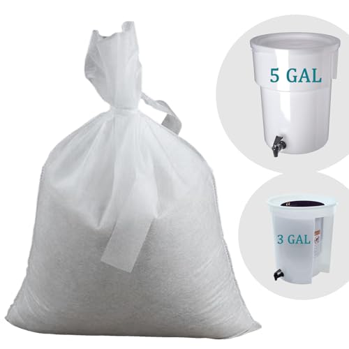 Yzurbu 100pcs 16''x20'' Cold Brew Coffee Filter Bags, No Mess Disposable Filter Bag with Straps for Coffee Shop 5-Gallon Systems - size: 100pcs - 16''x20''