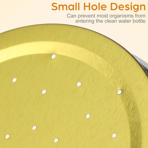 Toddmomy Bee Entrance Feeder 8pcs Perforated Metal Mason Jar Lid Beehive Waterer Honey Bee Canning Feeders Beekeeper Tools Drinking Beekeeping Equipments (Pack of 2) - size: 7.30X7.30X1.50CM (Pack of 2)