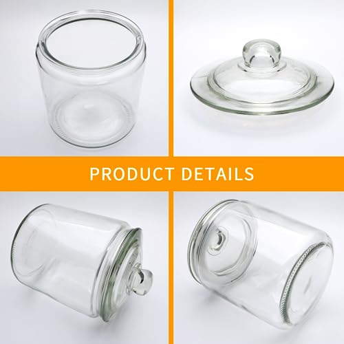 Maredash 1 Gallon Glass Canister, Cookie Jar & Candy Jar with Airtight Lid, Large Food Storage Container for Buffet, Coffee & Flour, Laundry Room Storage & Pantry