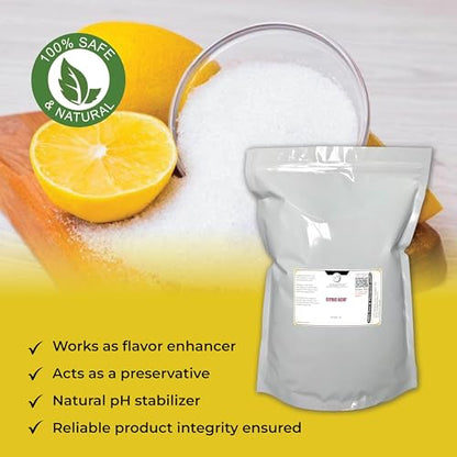 Citric Acid USP Anhydrous Fine Granular Jungbunzlauer Food and Cosmetic Grade pH Control Preservative Crystal Powder for Baking Cleaning DIY Formulations and Household Applications - 7 lbs - size: 7 Pounds