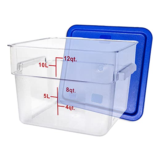 Tiger Chef Food Storage Containers with Lids - Plastic Container Set for Pantry Storage- 12 Qt Commercial Grade for Sugar, Flour, Cereal, Dry Goods - style: 12 Quart