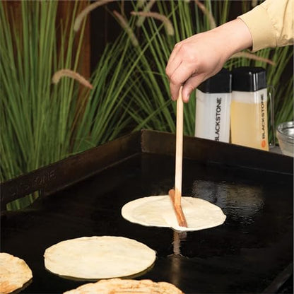 Plastic Batter Dispenser, Cast Iron Bacon Griddle Weight Press, 10 Inches Stainless Steel Omelet Egg Ring, Wood Wooden Crepe Spreader Spatula - size: One Size, style: 8 Piece Kit