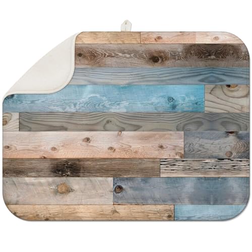 Dish Drying Mat Retro Wood Kitchen Mat for Countertop Protector Absorbent Mats Dishes Pad for Kitchen Counter Coffee Table Decor Accessories Extra Large 18X24 inch - color: Wood, size: 24" x 18"