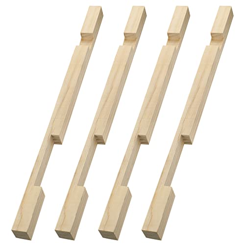 Amyhill 4 Pack Beehive Entrance Reducer 10 Frame Wooden Hive Entrance Reducer for 10 Frame Beehive, Beekeeping Supplies, Keep Out Robbers Mice Moths, Keep Warm and Ventilated