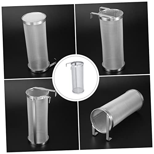 GLEAVI 1Pc Stainless Steel Filter Barrel with Hook Premium Wine Filter Cask for Home Brewing and Design for Easy Hops Straining