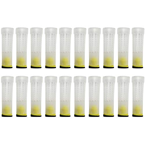 Beekeeping Rearing Cup Kit—Queen Bee Roller Cage 20pcs Equipment Insects Tools Queen Bee Cage Holder Fixtures