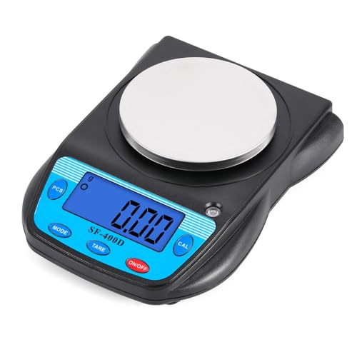 Bonvoisin Digital Lab Scale 600g x 0.01g Precision Electronic Scale LCD Display Analytical Balance Jewelry Scale Scientific Scale 0.01g Accuracy - color: Black