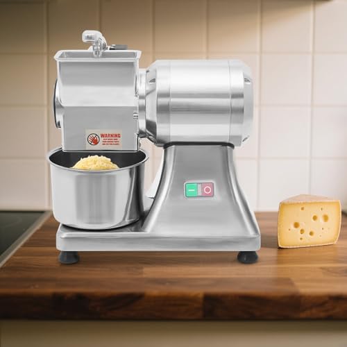 Electric Cheese Grinder,110V 550W Cheese Shredder W/Safety Shield & Bucket,Heavy Duty Food Shredder for Block Cheese,88 Lbs/Hour