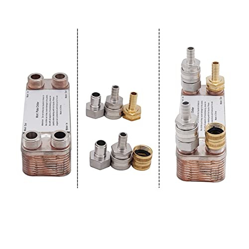 20 Plate Wort Chiller Stainless Steel Brazed Plate Heat Exchanger Homebrew Beer Wort Chiller 20 Plate Heat Exchanger B3-12A for Floor Heating(A2) - size: A2
