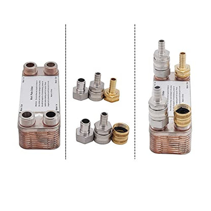 20 Plate Wort Chiller Stainless Steel Brazed Plate Heat Exchanger Homebrew Beer Wort Chiller 20 Plate Heat Exchanger B3-12A for Floor Heating(A2) - size: A2