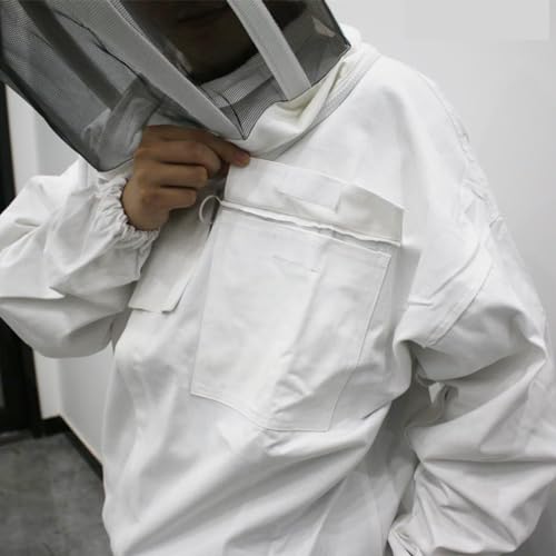 Beekeeper Suit,Bee Suits for Men Sting Proof,Bee Keeper Suit for Men,Bee Suit,Ventilated Bee Suit,Beekeeper Suit,Beekeeping Jacket. (White, Medium) - size: Medium