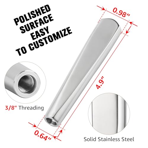 Stainless Steel Keg Tap Handle for Kegerator - Standard 3/8" Thread American Homebrew Beer Faucet - size: -Pack of 1