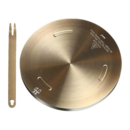 Heat Diffuser Plate, Grouarty Stainless Steel Cooking Induction Adapter (Gold, 9.45 inch) - color: Gold, size: 9.45 inch