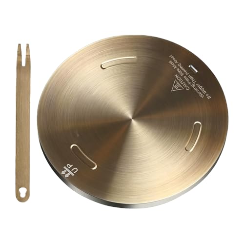 Heat Diffuser Plate, Grouarty Stainless Steel Cooking Induction Adapter (Gold, 9.45 inch) - color: Gold, size: 9.45 inch