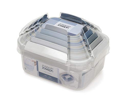 Joseph Joseph Nest Lock Plastic BPA Free Food Storage Container Set with Lockable Airtight Leakproof Lids, 10-Piece, Sky - color: Blue, size: Rectangular, style: 10pc