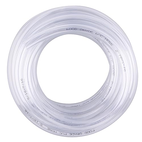 DERNORD PVC Tubing 5/16"ID X 7/16"OD Flexible Clear Vinyl Hose 10 Feet for Food Grade - size: 10 Feet, style: 5/16"ID X 7/16"OD