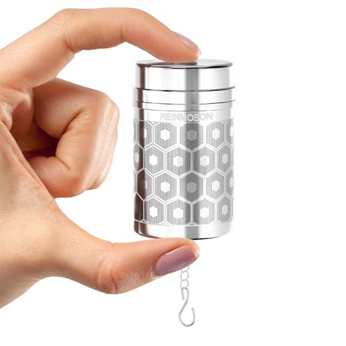 Reinmoson Mini Tea Strainers for Loose Tea, Extra Fine Mesh Tea Infuser, 304 Stainless Steel & Updated Slim Threaded Lid, Loose Leaf Tea Steeper for Black Tea, Rooibos, etc - color: 1 Pack, size: Extra Small