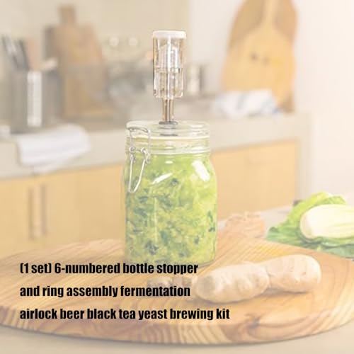 Reutilizable Fermentation and Rubber Gaskets Set for Brewing Wine Making Pickle Cabbage Multiple Purpose Fermentation Equipment - color: D