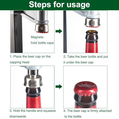 Strong Bench Bottle Capper, 26mm / 29mm Caps Height Adjustable Metal Manual Beer Capping Machine Bottle Capper Tool ﻿ Brew Wine Cap Pressing Machine for Home Brewing,