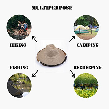 Beekeeping Hat with Veil Bee Hat with High Visibility Veil Outdoor Professional Protector Bee Keeping Supplies