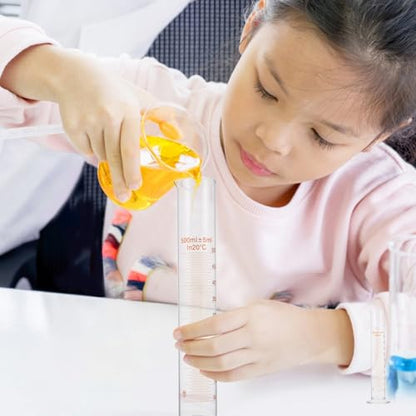Homoyoyo Lab Tool 500ml Glass Measuring Cylinder Graduations for School Home Use