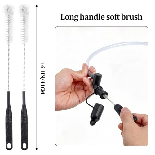 Patelai 8 in 1 Hydration Bladder Cleaning Kit Includes 3 Different Brushes and Drying Collapsible Bladder Frame, Water Reservoir Backpack Cleaning Kit - color: Black