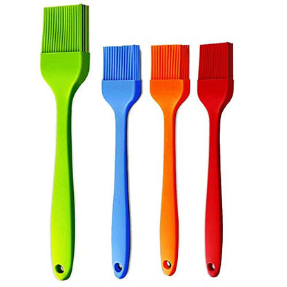 Grill Basting Brush Silicone Pastry Baking Brush BBQ Meat Oil Brush 4Pack