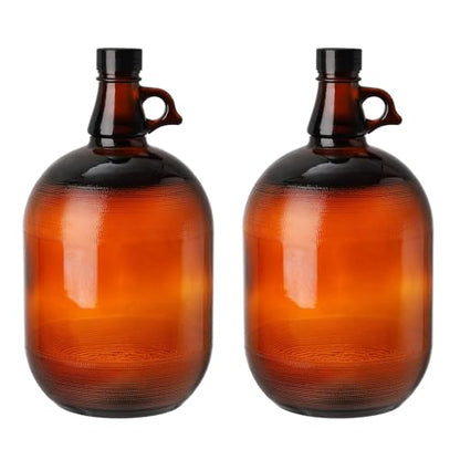 1 Gallon Brown,Glass Jar with Lid Canning Jars for Kombucha, Fermentation, and Wine Brewing - color: 1 Gallon Brown