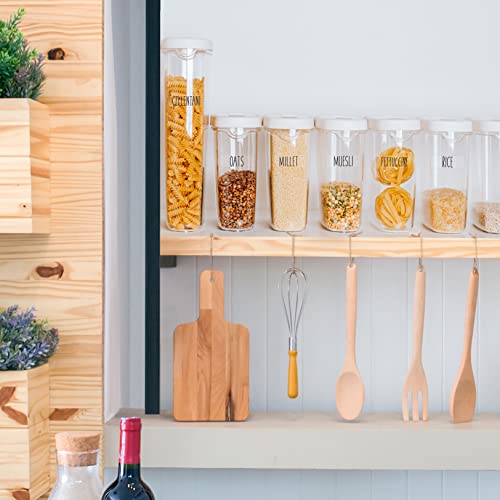 Hebayy 612 All Caps Minimalist Pantry Food Labels, Herb Spice Seasoning Oil Stickers, Plus 51 Blank Ones, Waterproof, Oil & Tear Resistant, No Residue, Expand Version for Kitchen Containers Jars - style: Style 2