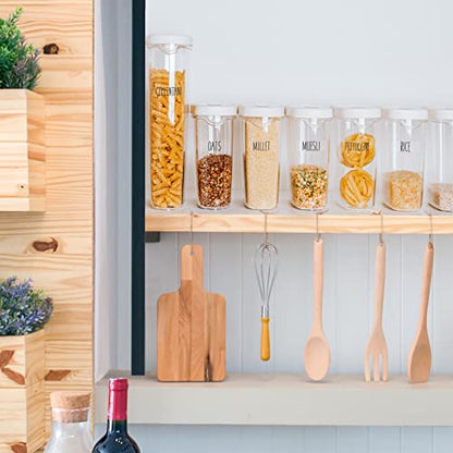 Hebayy 612 All Caps Minimalist Pantry Food Labels, Herb Spice Seasoning Oil Stickers, Plus 51 Blank Ones, Waterproof, Oil & Tear Resistant, No Residue, Expand Version for Kitchen Containers Jars - style: Style 2