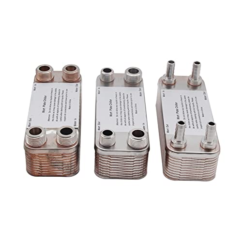 20 Plate Wort Chiller Stainless Steel Brazed Plate Heat Exchanger Homebrew Beer Wort Chiller 20 Plate Heat Exchanger B3-12A for Floor Heating(B1) - size: B1