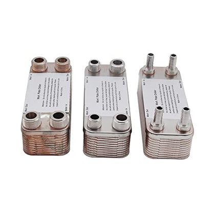 20 Plate Wort Chiller Stainless Steel Brazed Plate Heat Exchanger Homebrew Beer Wort Chiller 20 Plate Heat Exchanger B3-12A for Floor Heating(Amarelo) - size: Amarelo