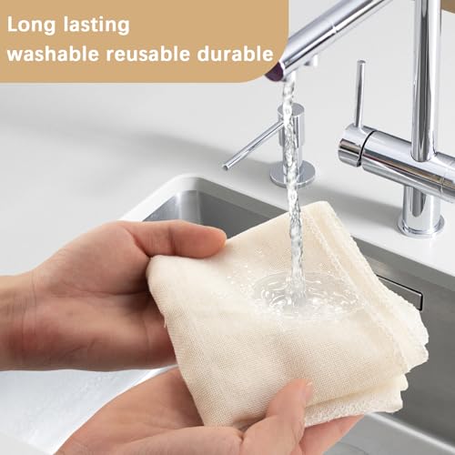 40 Pcs 20x20 Inch Cheese Cloths Grade 100 Hemmed Cheesecloth for Straining Cloth Strainer Reusable Cotton Cheesecloth for Cheese Making Supplies, Juicing, Canning, Cooking, Baking