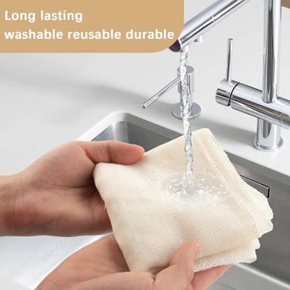 40 Pcs 20x20 Inch Cheese Cloths Grade 100 Hemmed Cheesecloth for Straining Cloth Strainer Reusable Cotton Cheesecloth for Cheese Making Supplies, Juicing, Canning, Cooking, Baking