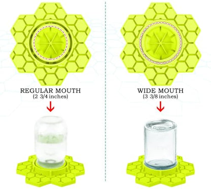 Bee Feeder for Mason Jar – Silicone Bee Watering Station for Garden, Compatible with Regular Mouth Mason Jars(2 Pack)(Yellow) - color: Yellow