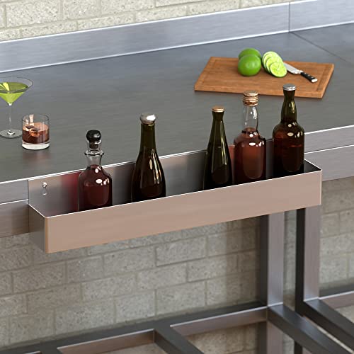 Stainless Steel Single Tier Speed Rail, Liquor Rack, Speed Rack, Bottle Holder - 30 Inch - size: 30 Inch, style: Single Tier