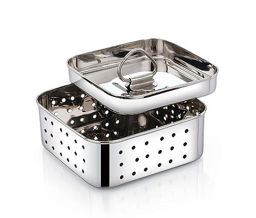 Stainless Steel Square Shape Paneer/Tofu/Cheese Maker Mould Machine Hard Presse Mold KIt For Paneer/Cheese Making (450ml) - size: Square_450ml