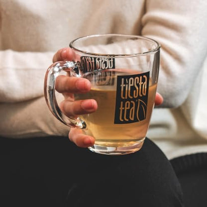 Tiesta Tea 12.5 Oz Clear Glass Mug with Handle, Microwave & Dishwasher Safe, Ideal for Hot & Iced Beverages, Compatible with Loose Leaf Tea Infusers, Steepers, & Balls, Single Cup Glass Mug - style: Mug (12 fl oz)