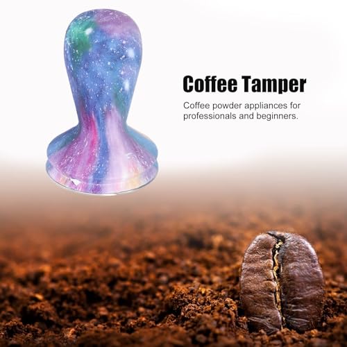 58mm Coffee Tamper, Star-Style Coffee Powder Press with Frosted Handle, Stainless Steel, Food-Grade, for Professionals and Beginners