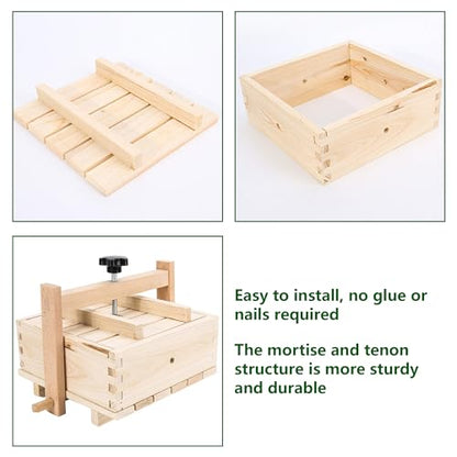 Wooden Tofu Press Mold: Homemade Tofu Maker Pressing Mold, Soybean Curd Making Machine, Cheese Maker Set for Home Kitchen, Tofu Making Kit for Tofu Lover Tofu Press Mold Box