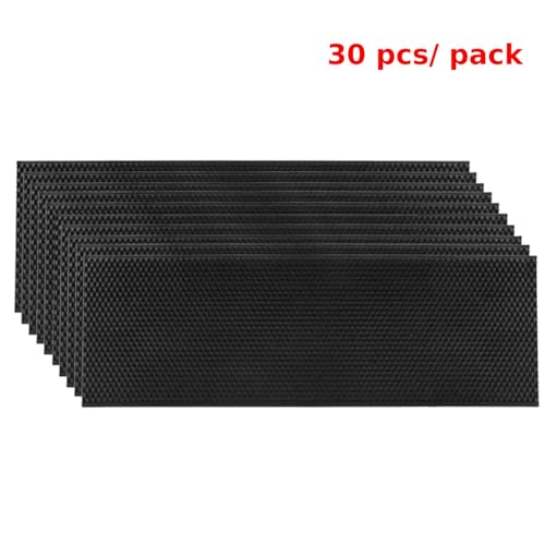 30pcs/Pack Plastic Foundation Sheet for Bee Frame Wax Coated Foundation Sheet Beehive Frame Foundation Sheet Beekeeping Supplies Cell Size 5.4mm (Medium Size: 425 * 141mm) - size: Medium Size: 425*141mm
