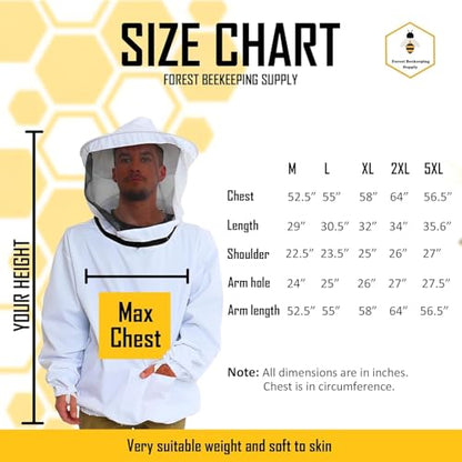 – Pullover Smock Jacket with Glove & Removable Veil, Thumb Straps, and Tool Pockets (Medium) - size: Adult Medium - Jacket