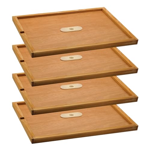 4PCS Beehive Inner Cover for 10 Frame Hive Box, Beeswax-Coated Ventilated Inner Cover, Bee Hive Screen Inner Cover, Compatible with 10 Frame,All Beginners and Professional Beekeepers (4)
