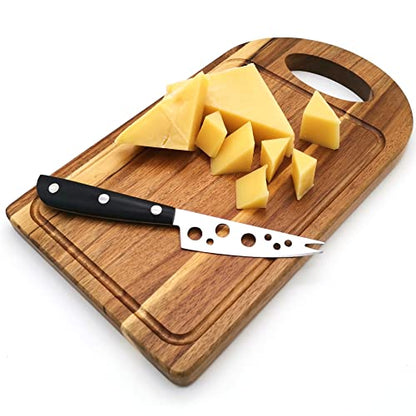Cheese Knife, MATTSTONE HILL 4 Inch All Purpose Cheese Knife - Soft & Semi Hard Cheese Knives, Premium Stainless Steel, Triple Rivet Handle - size: 4"