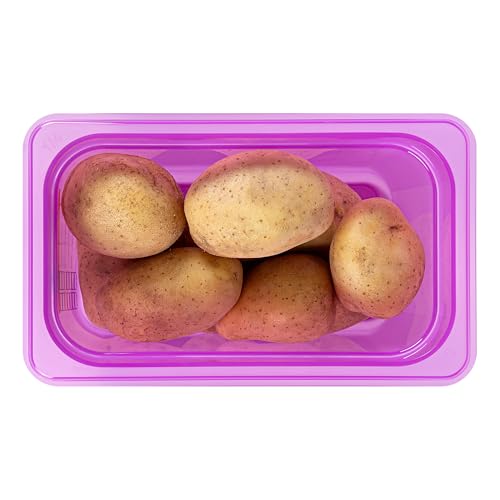 Restaurantware Food Storage Container 1 Pack of 3.9 qt Plastic Stackable Microwave-Safe Bin Dishwasher Safe Freezer Safe Purple Containers for Kitchen Storage - size: 1/4 Size